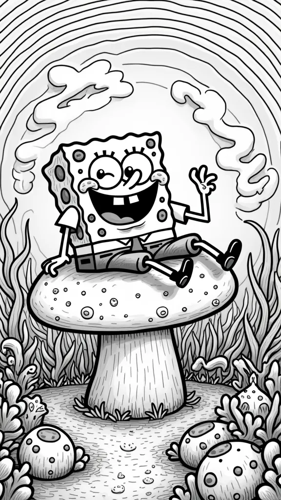 Páginas para colorear de Stoner Spongebob